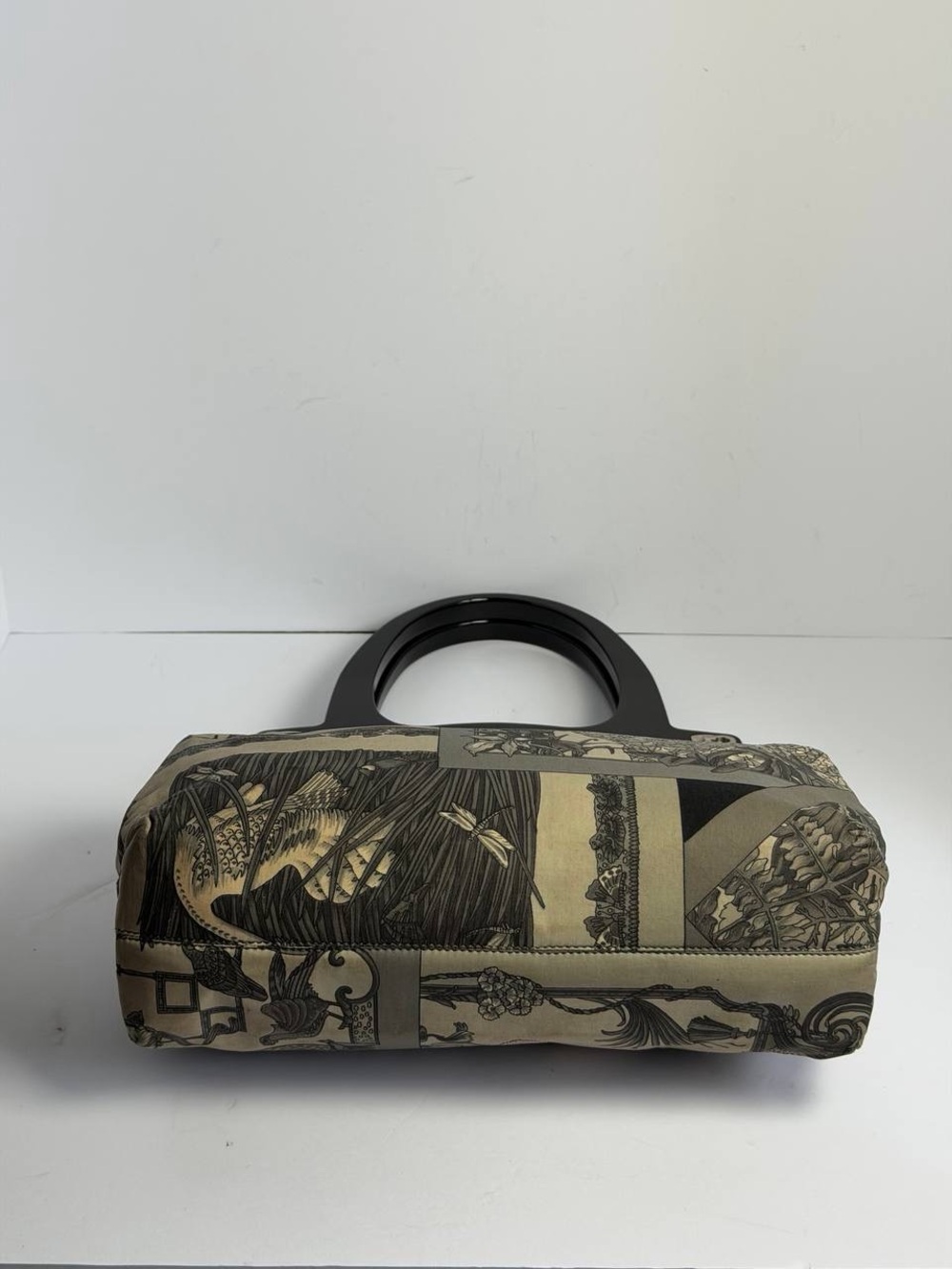 Salvatore Ferragamo Convertible Archival Scarf-Print Canvas Top Handle Bag - Picture 12 of 15